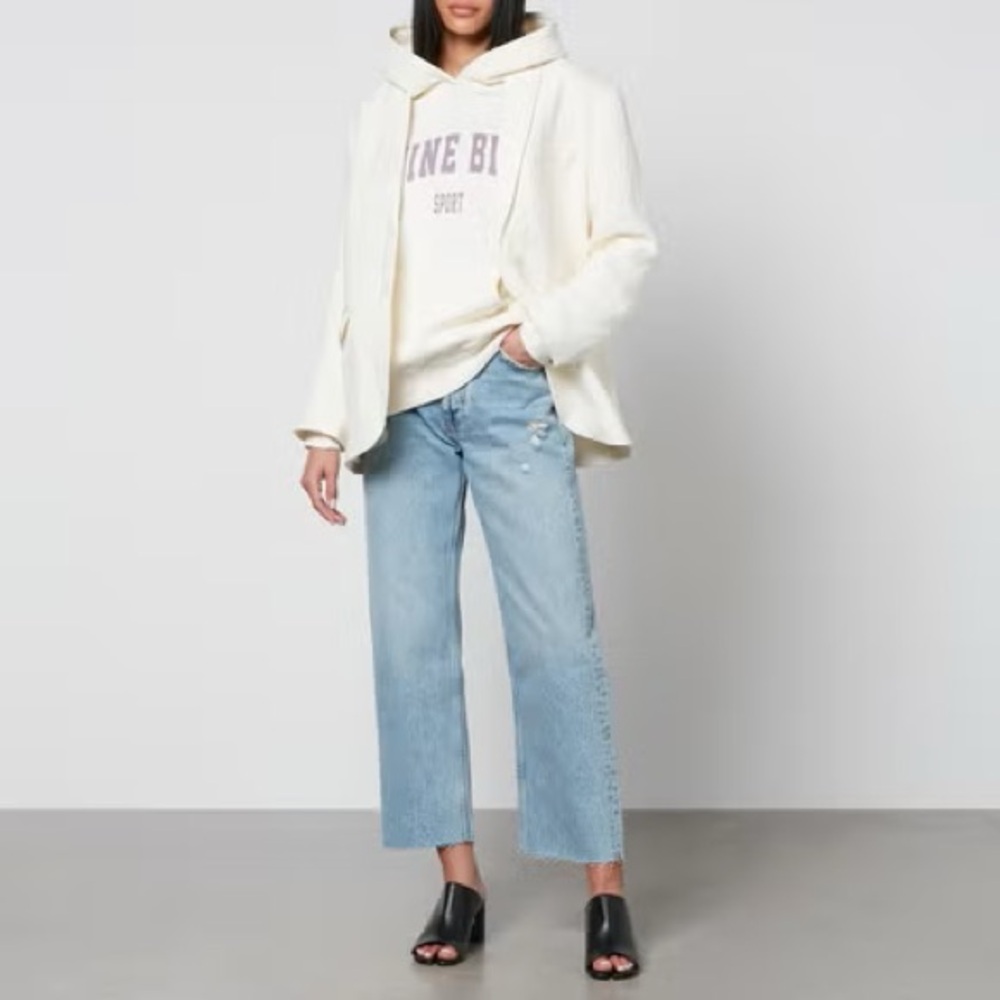 Anine Bing Quinn Oversized Linen Blazer - Off White - Size Small - Picture 4 of 12